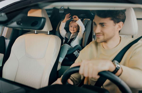 Lionelo Lavender Детско Столче за Кола i-Размер с Isofix Черен въглерод