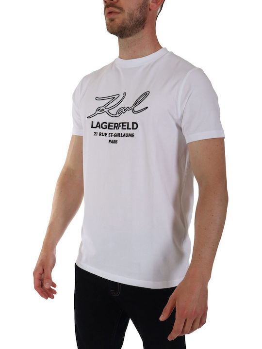 Karl Lagerfeld Herren T-Shirt Kurzarm White