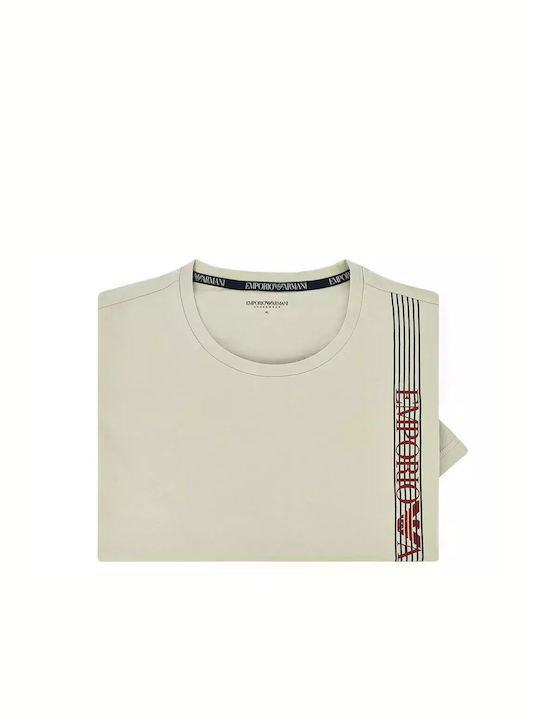 Emporio Armani Ανδρικό T-shirt Κοντομάνικο Μπεζ