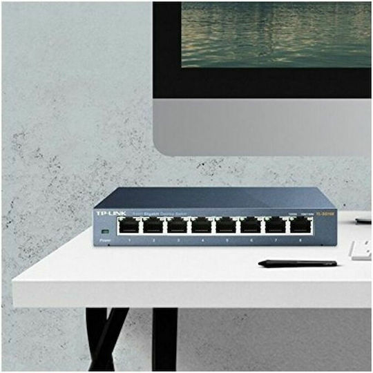 TP-LINK TL-SG108 Unmanaged L2 Switch with 8 Ethernet Ports and 8 SFP Ports