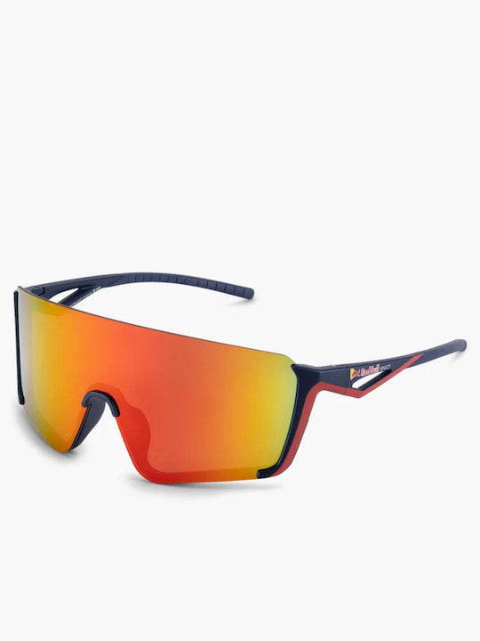 Red Bull Spect Eyewear Sunglasses with Black Plastic Frame and Multicolour Polarized Mirror Lens