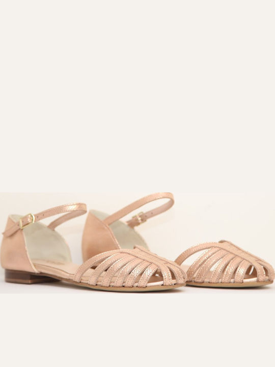 Anteos 24223 Sandale Casual Damă De Piele Cupru