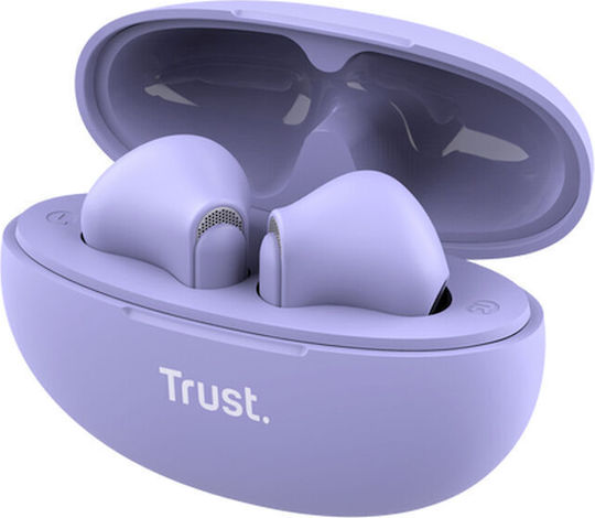 Trust Yavi Ohrstöpsel Bluetooth-Freisprecheinrichtung Kopfhörer mit Ladeetui Lila