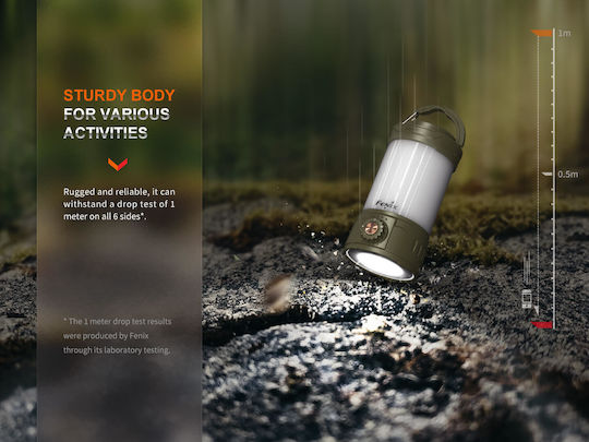 Fenix Pro Led Rechargeable Lantern for Camping with Flashlight & Powerbank 650lm Gray Grey Camo