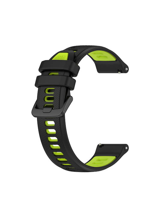 Garmin Forerunner 645 20mm Sports Two color Silicone Watch Band Black green Skroutz.gr