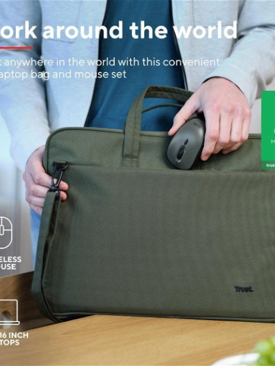 Trust Trust Laptoptasche Für Laptop 16 Mit USB-Anschluss In Grüner Farbe 24989