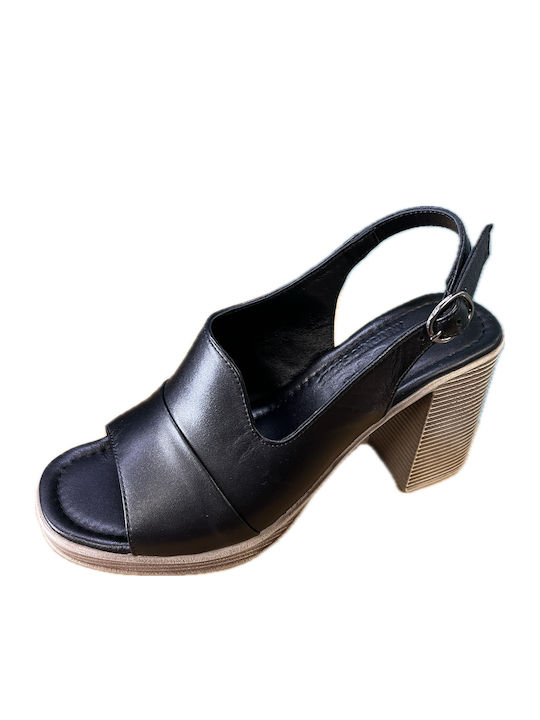 Gotsi Anatomic Anatomic Leather Women's Sandals Black