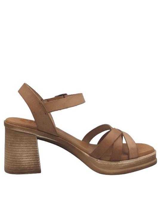 Porronet Anatomic Leather Women's Sandals Beige