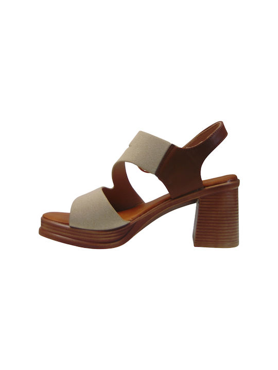 Exquily Women's Sandals Beige