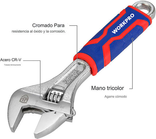 WorkPro Französischer Schraubenschlüssel Länge 150mm