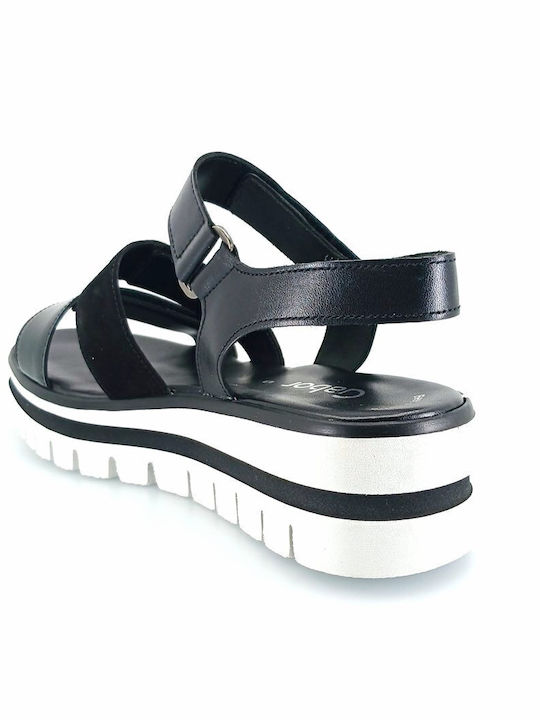 Leather Women's Anatomic Black Sandals