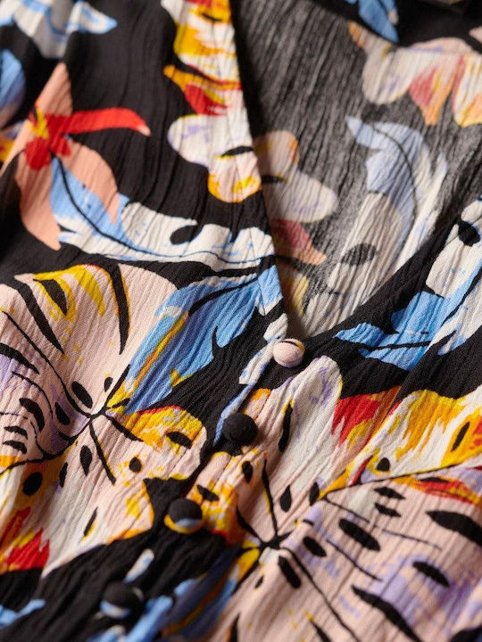 Women's Short Sleeve One-piece Shorts Multicolour