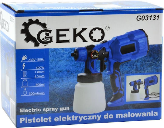 Geko G03131 Pistol de vopsit electric cu recipient de 0.8lt