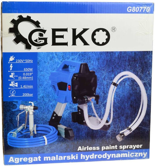 Geko G80770 Ηλεκτρικό Πιστόλι Βαφής 650W με Δοχείο 1.4lt