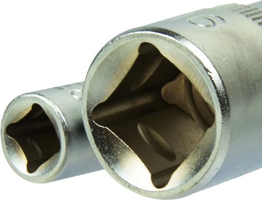 Geko Καρυδάκια Torx με Καρέ Υποδοχής 1/2", 1/4" Σετ 9τμχ