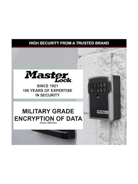 Master Lock Smart Επιτοίχια Κλειδοθήκη Συνδυασμού Πλαστική με Πληκτρολόγιο 6.2x2.5x9.4cm