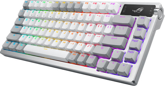 Asus ROG Azoth Fără fir Gaming Tastatură Mecanică 75% cu ROG NX Red comutatoare și iluminare RGB (Engleză Internațională) Alb
