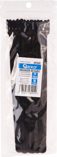 Geko Δεματικά Καλωδίων Πλαστικά 210mmx12mm (10τμχ) (G01400)