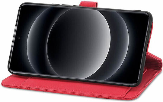 Flower Zipper Wallet Red (Xiaomi 14 Ultra)
