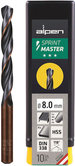 Alpen Drills Set of 10 Drills for Metal