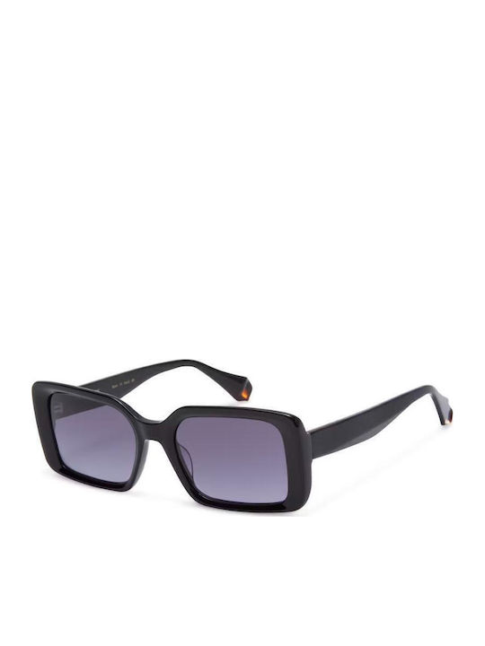 Gigi Barcelona Women's Sunglasses with Black Plastic Frame and Gray Gradient Lens 6943/1
