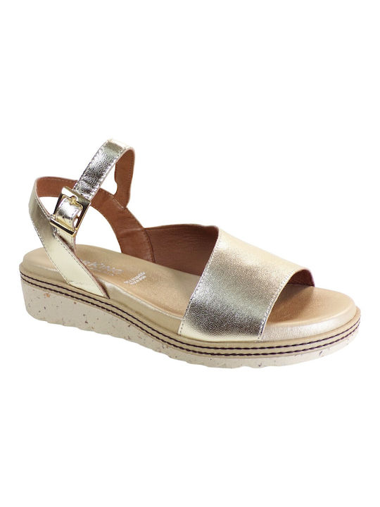 Dorking Women's Flat Sandals in Gold Color