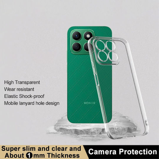 Imak Umschlag Rückseite Silikon Transparent (Honor X8b)