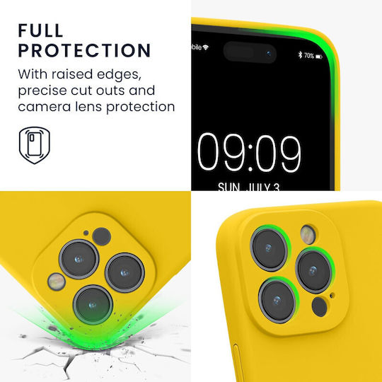 KWmobile Rubberized Back Cover Silicone Yellow (iPhone 15 Pro Max)