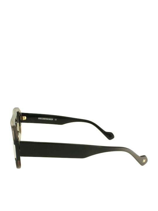 Kreuzbergkinder Bushwacker Unisex Sunglasses with Brown Plastic Frame and Green Gradient Lens BUSHWACKER C4