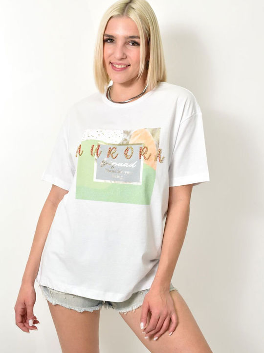 Bluze Damă Aurora T-shirt Alb 23963