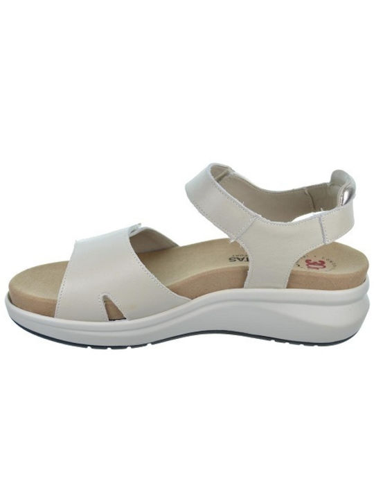 Treintas Shoes Anatomic Women's Ankle Strap Platforms Beige