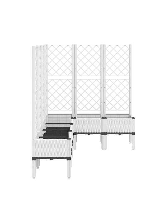 vidaXL Planter Box Plastic White 160x160x142cm.
