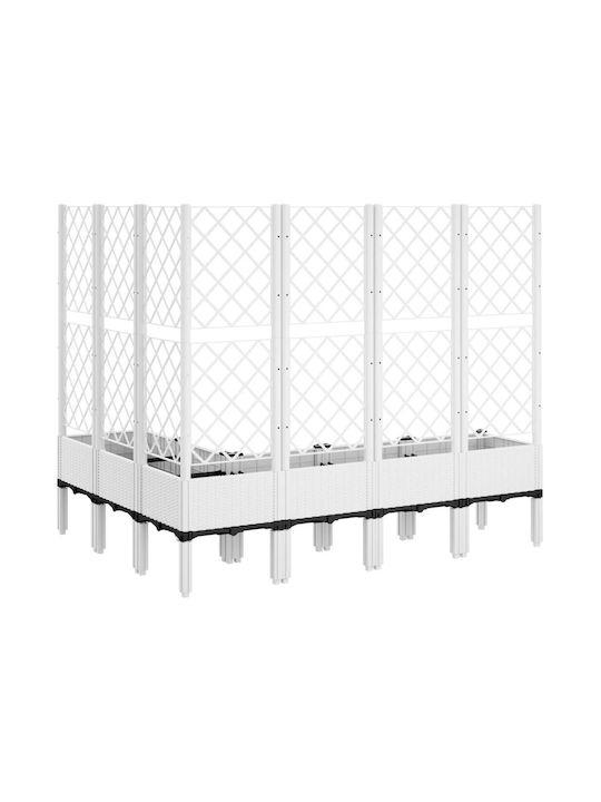 vidaXL Planter Box Plastic White 160x160x142cm.