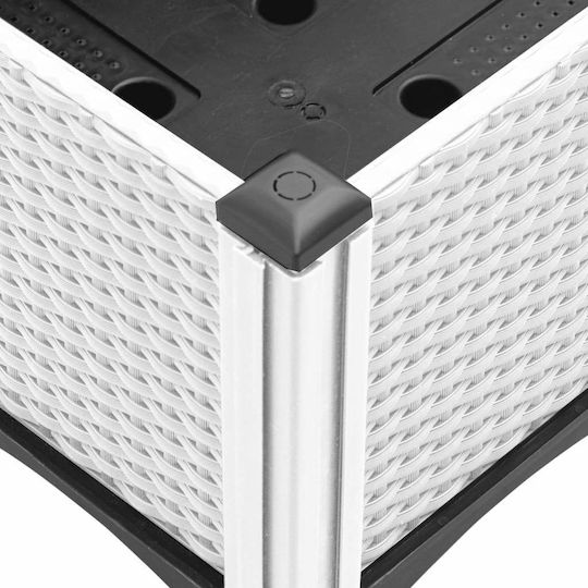 vidaXL Planter Box Plastic White 160x160x142cm.