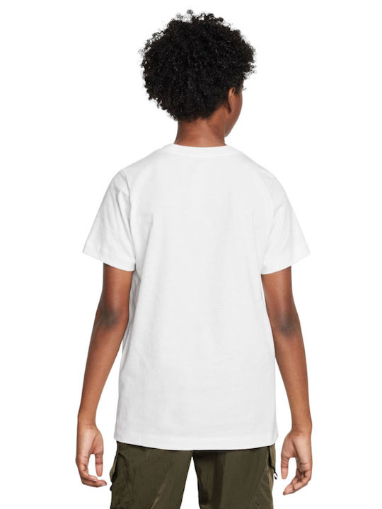 Nike Παιδικό T-shirt White Sportswear Big Kids'