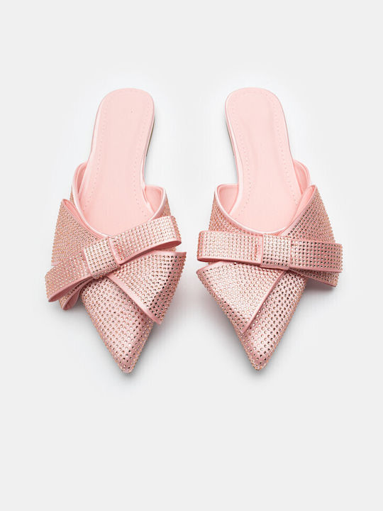 Luigi Flat Mules Pink