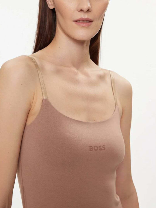 Bluza femei Boss Woman Select_top cu bretele reglabile si detasabile, logo pe piept, croiala regulata 50515601.263