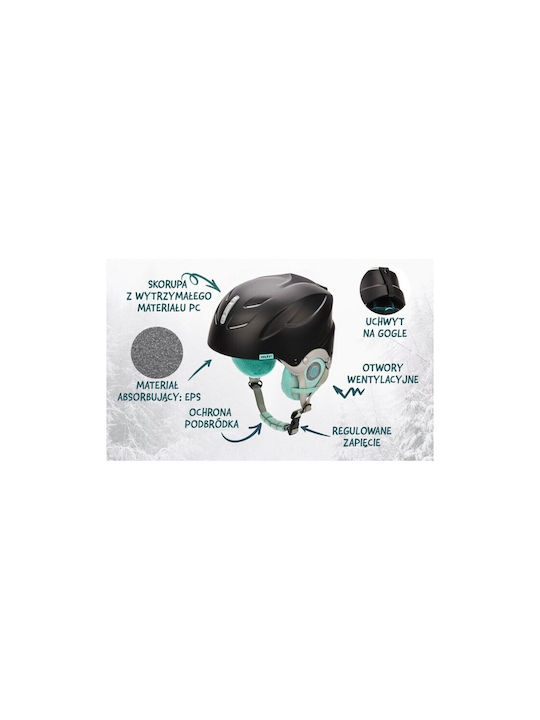 Meteor Lumi Helmet for Ski & Snowboard Black / Mint