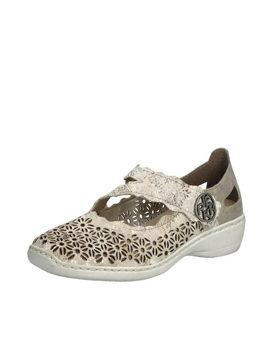 Rieker Damen Ballerinas in Beige Farbe