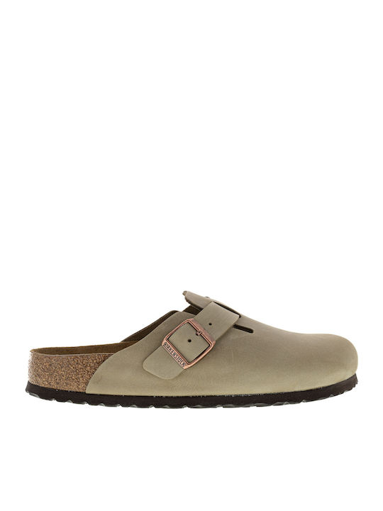 Boston Soft Footbed Men's Leather Slippers Brown