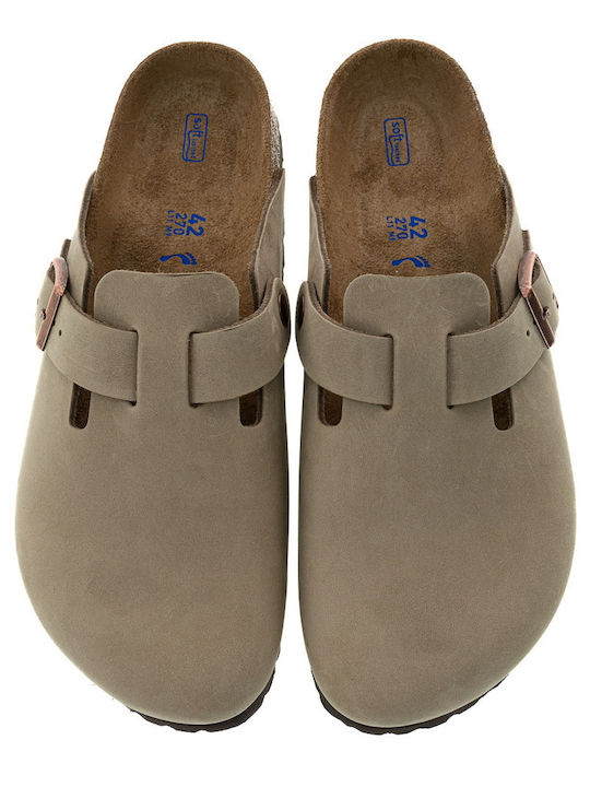 Boston Soft Footbed Men's Leather Slippers Brown