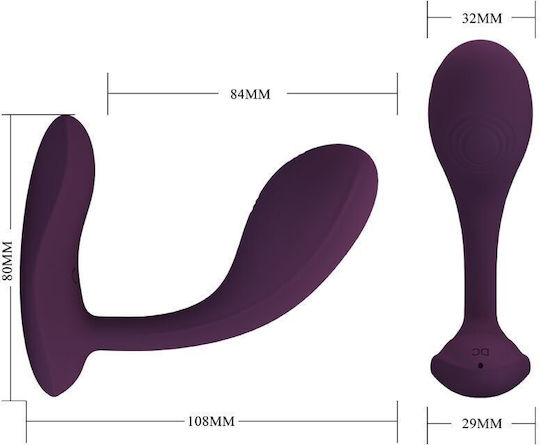 Pretty Love Baird II Vibrator G-Spot with Remote Control Purple