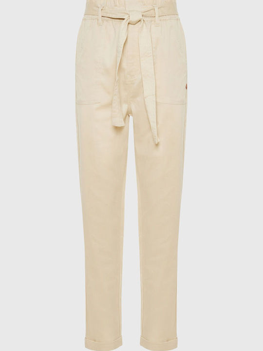 Funky Buddha Γυναικείο Παντελόνι Casual Fbl009-122-02-chalk Λευκό Γυναικεία Lyocell Collection Market Κανονική