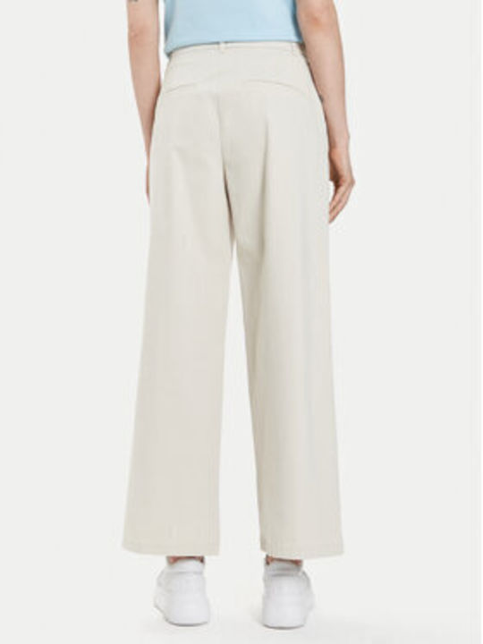 Only Women's Cotton Trousers in Regular Fit Ecru