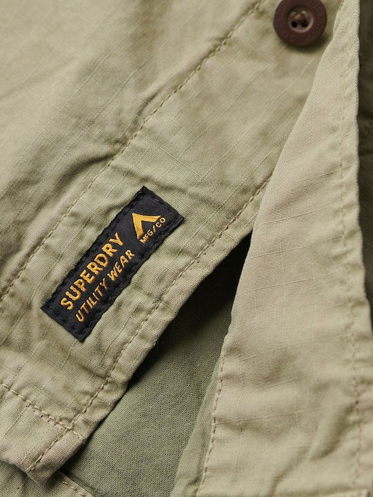M D3 Ovin Overshirt Mânecă Lungă Verde