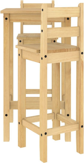 vidaXL Garten- und Outdoor-Möbelsets Typsatz für kleinen Balkon 3 Stück Masiφ Ξύλο Πεύκου