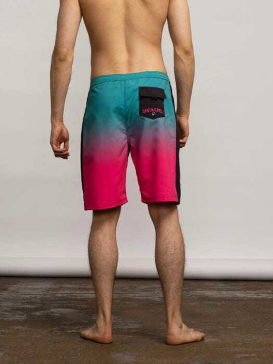 Santa Cruz Screaming Hand Men's Swimwear Shorts Pink Fade with Patterns