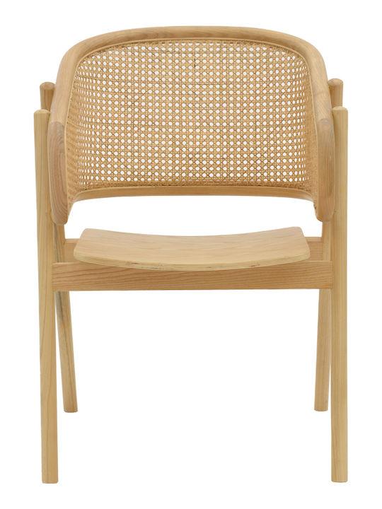 Fotoliu de exterior Lemn Wenzy Natural 58x58x82cm