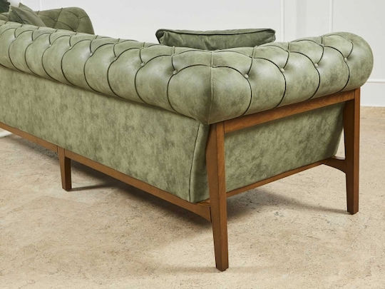 Verde Τριθέσιος Υφασμάτινος 240x47x77εκ.