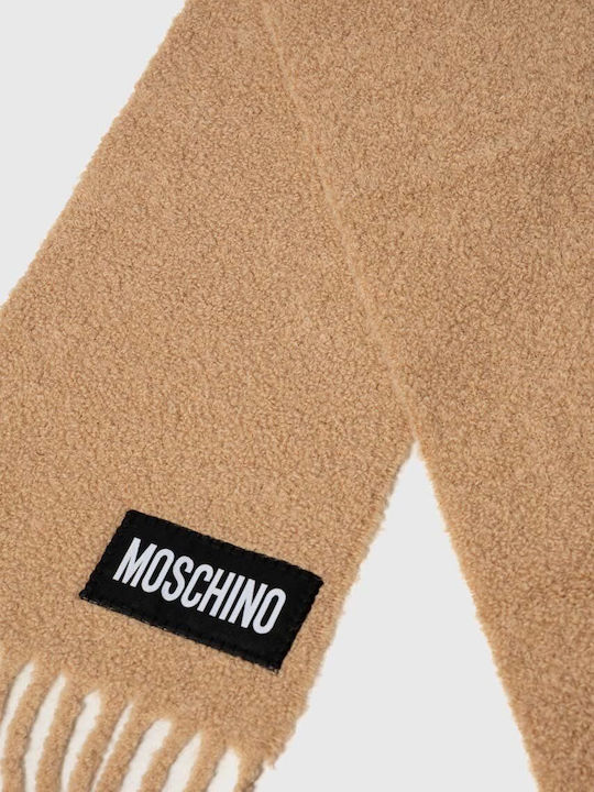 Moschino Men's Wool Scarf Beige